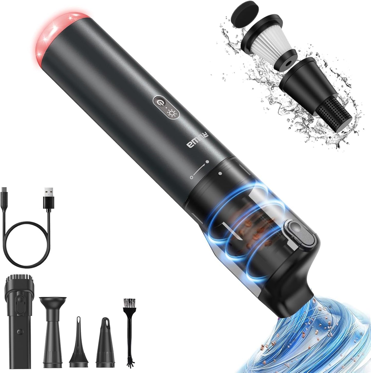 Powerful Ruwa Cordless Car Vacuum - 14000PA suction