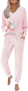 Women's Striped Pajama Set - Soft 2 Piece Lounge PJs
