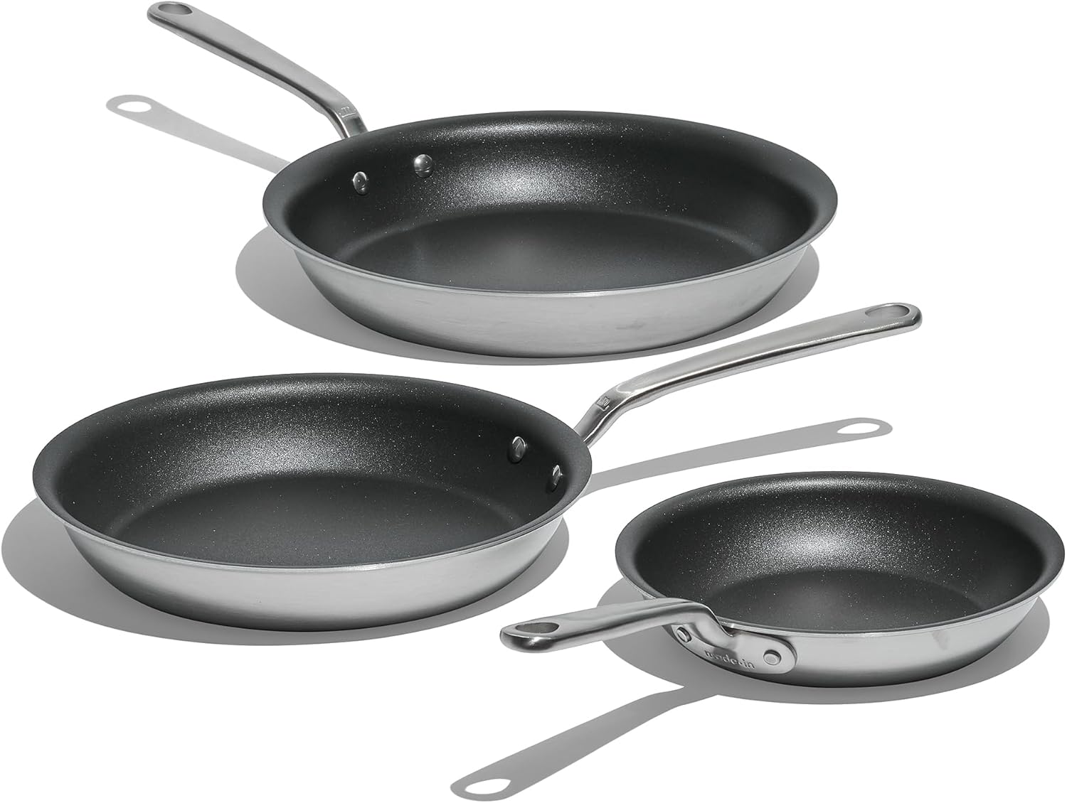 ProCoat Non Stick Frying Pan Set - 5 Ply Stainless - Induction - Italy Crafted