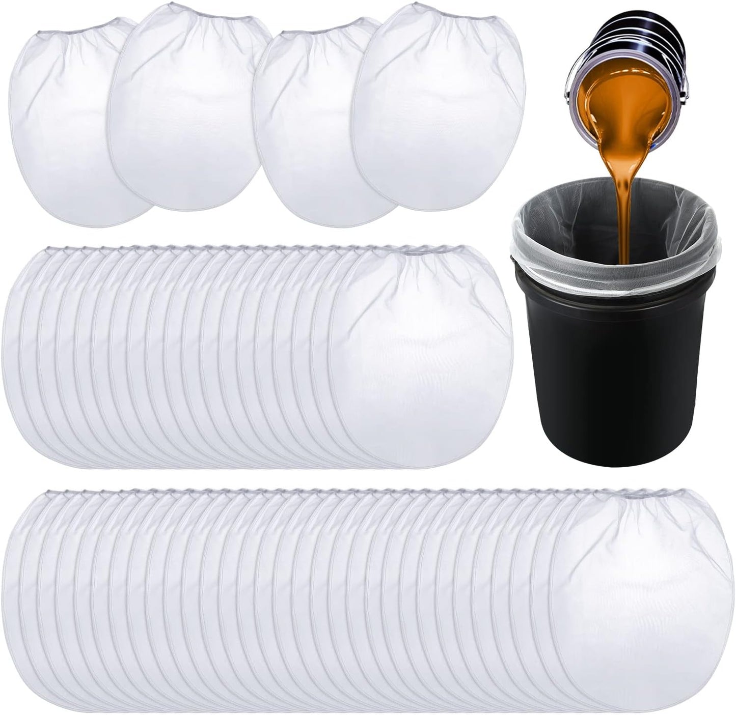 Patelai 100 Pieces 5 Gallon Paint Strainer Bags for Smooth Painting