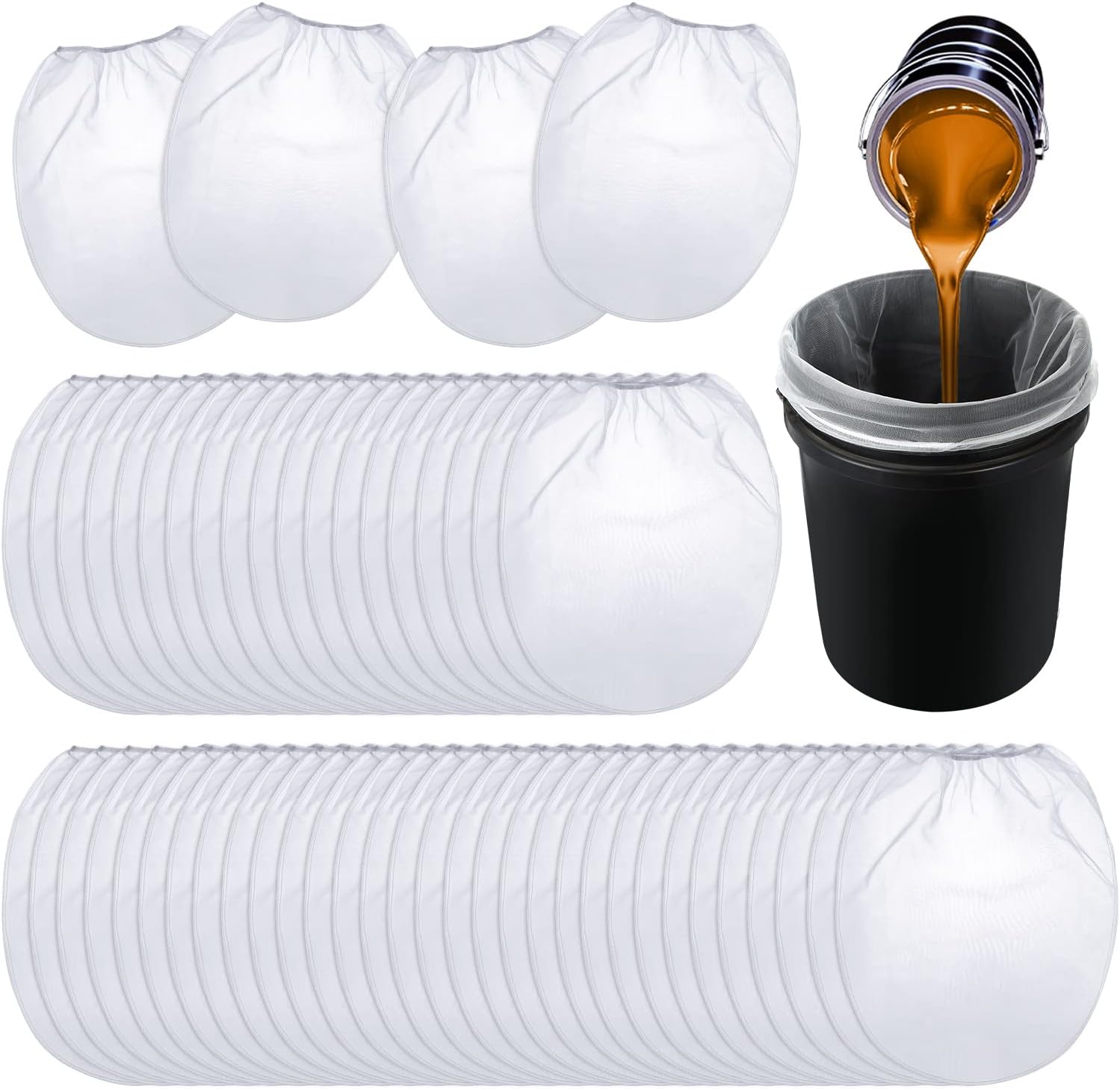 Patelai 100 Pieces 5 Gallon Paint Strainer Bags for Smooth Painting
