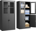 Display Storage Cabinet with Glass Door for Home and Office