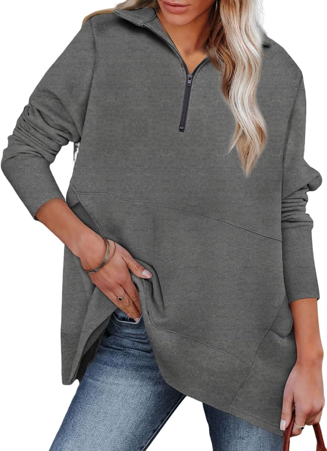 Dokotoo Women's Casual Oversized Half Zip Sweatshirts Review