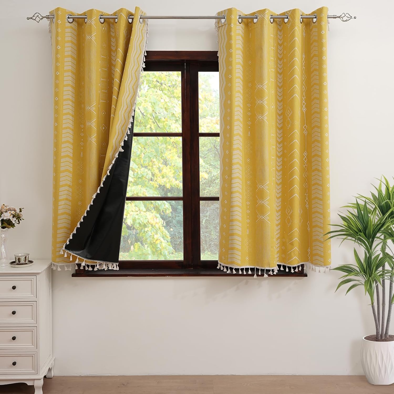 ColorBird 100% Blackout Boho Curtains for Cozy Spaces