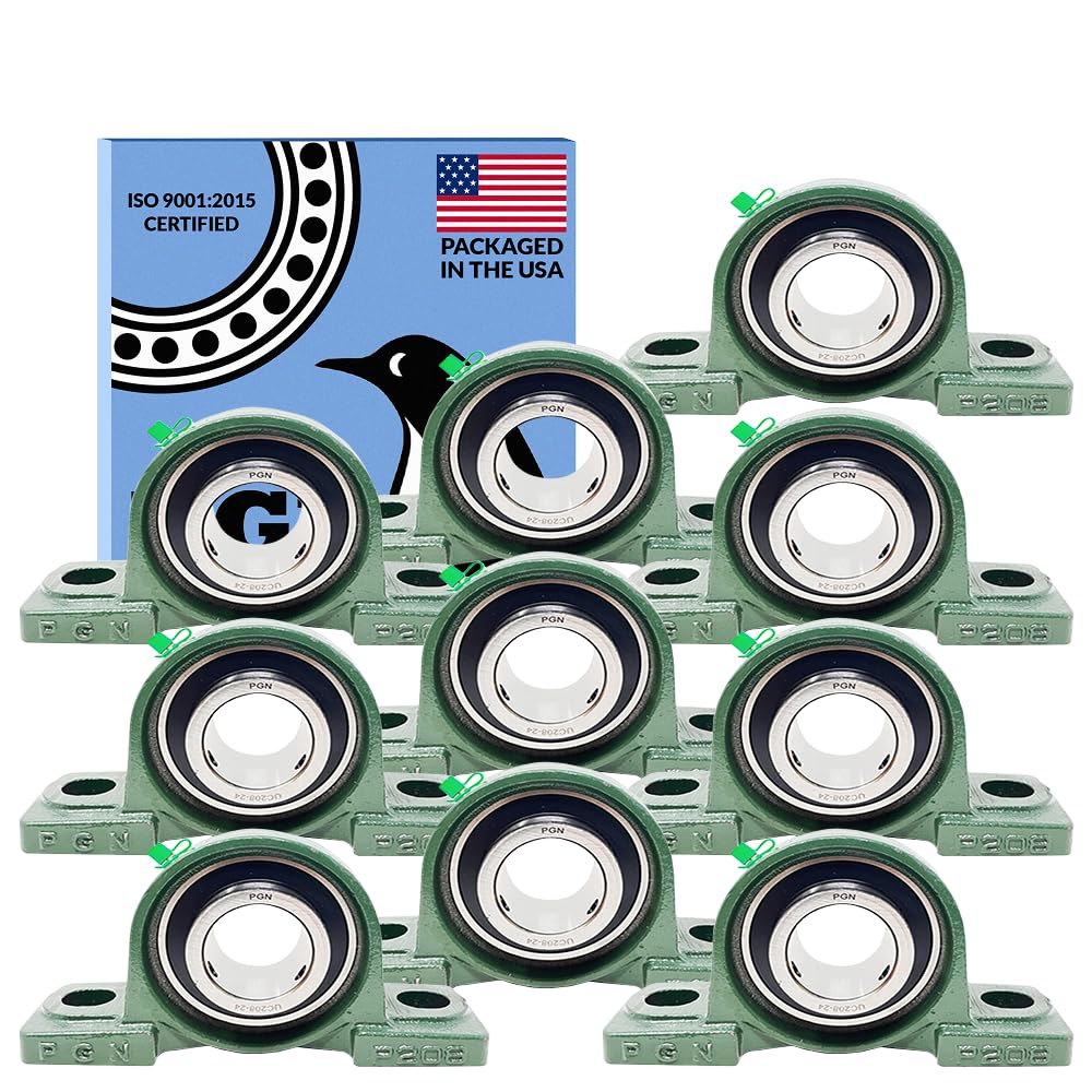 PGN UCP208-24 Pillow Block Bearing - Durable Chrome Steel Bearings