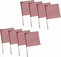 18x18 Red Warning Flags 8 Pack - High Visibility DOT Compliant