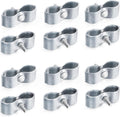 12 Pcs 1-3/8in Chain Link Fence Panel Clamps for Secure Fencing