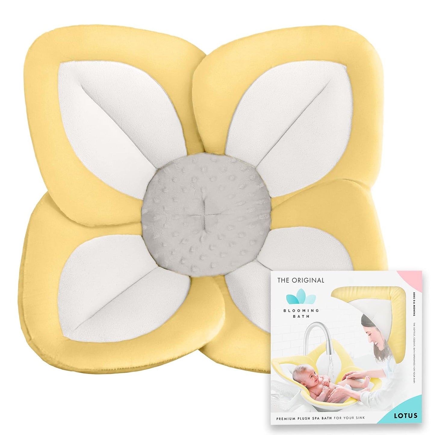 Lotus Baby Bath Seat - Washer-Safe Flower Mat - Baby Essential