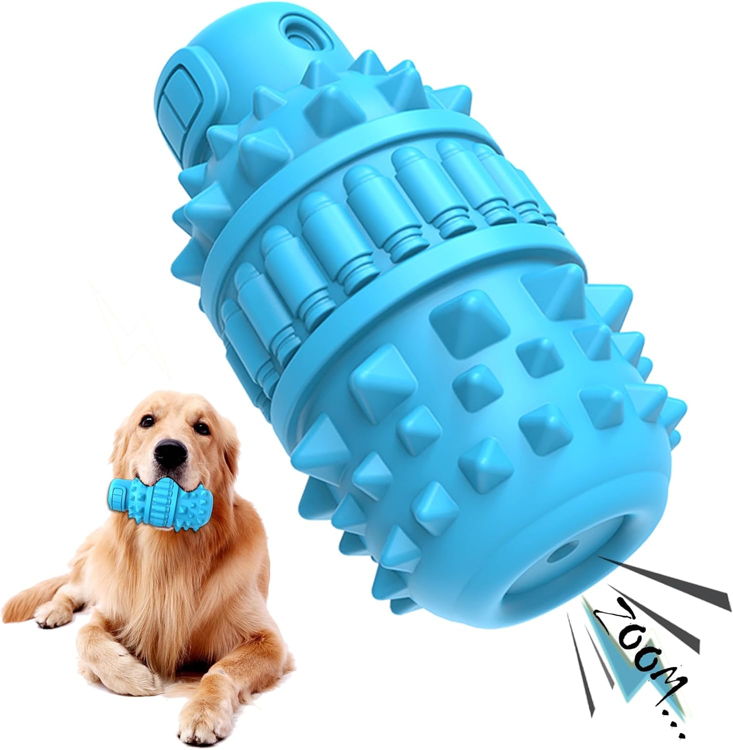 PIFFZEDO Tough Squeaky Dog Toy for Aggressive Chewers