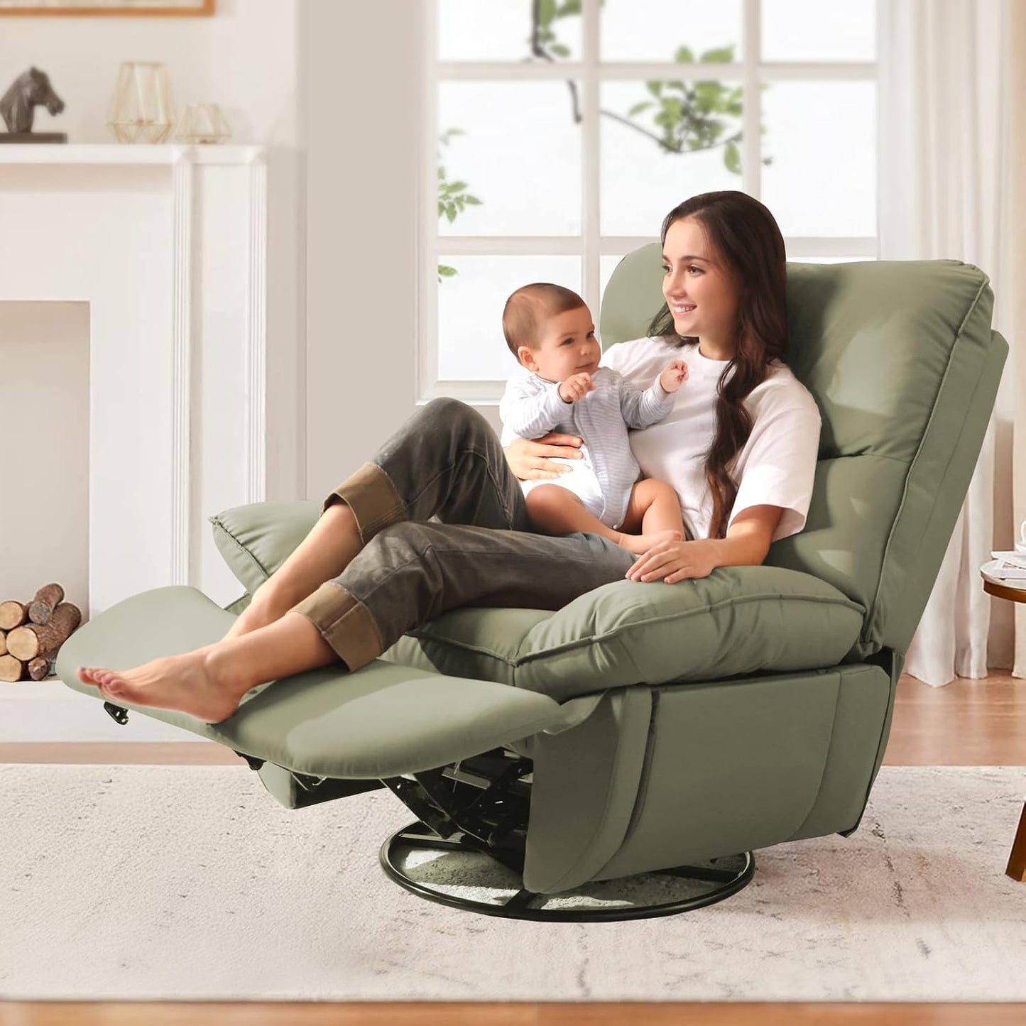 Rocking Chair Nursery Electric Glider Recliner with USB Port
