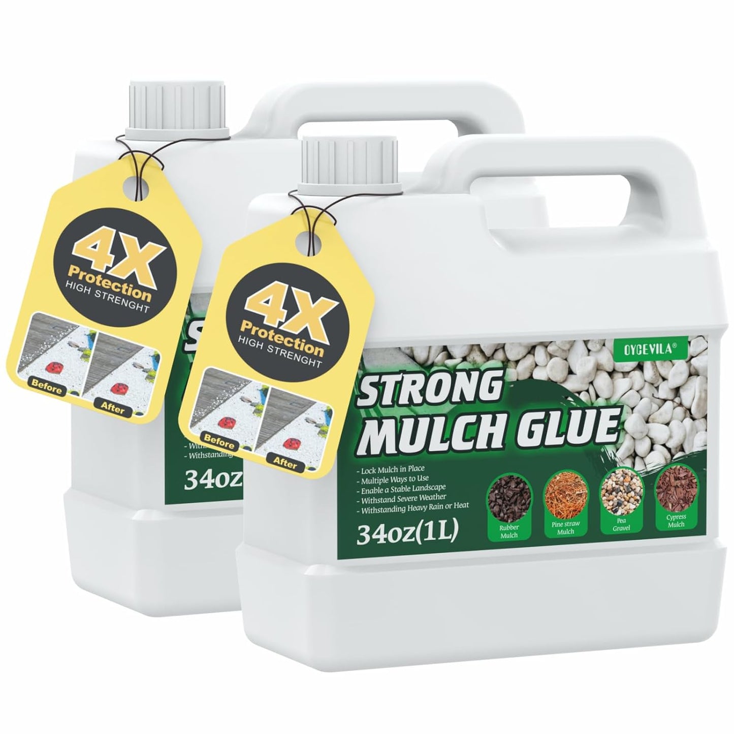 Strong Mulch Gravel Glue for Landscaping - Non-Toxic Adhesive