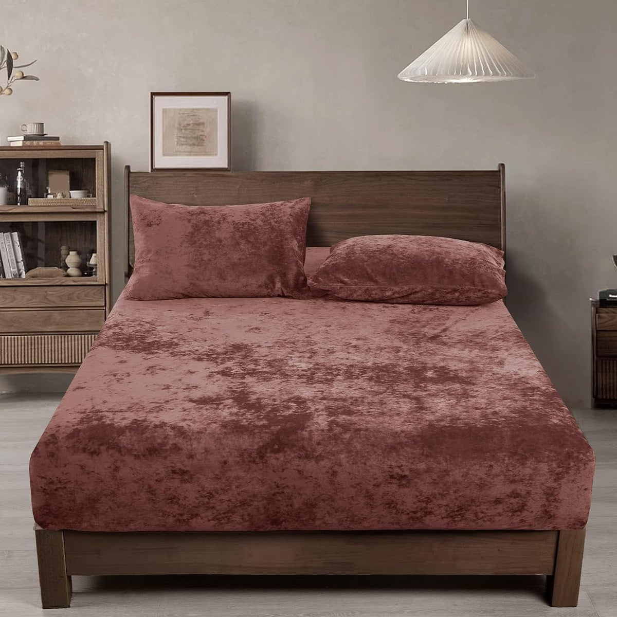 PHF Truly Velvet Fitted Sheet Queen Size for Cozy Comfort