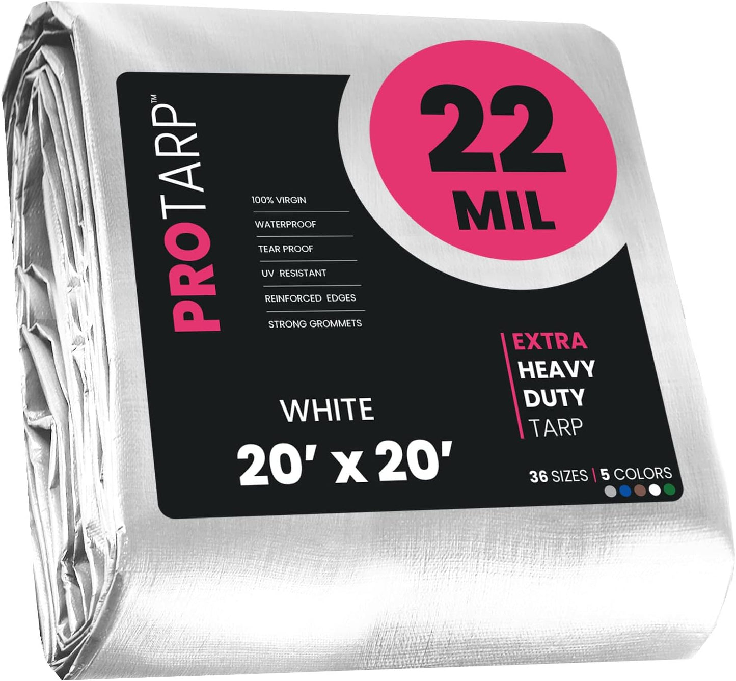PROTARP Extreme Heavy Duty 22 Mil Tarp Cover for All Uses
