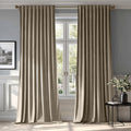 MIULEE Taupe Velvet Curtains - Luxury Blackout Drapes 84 in