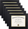 Diploma Frame 11x14 with Mat - Clear HD Glass, 6 Pack