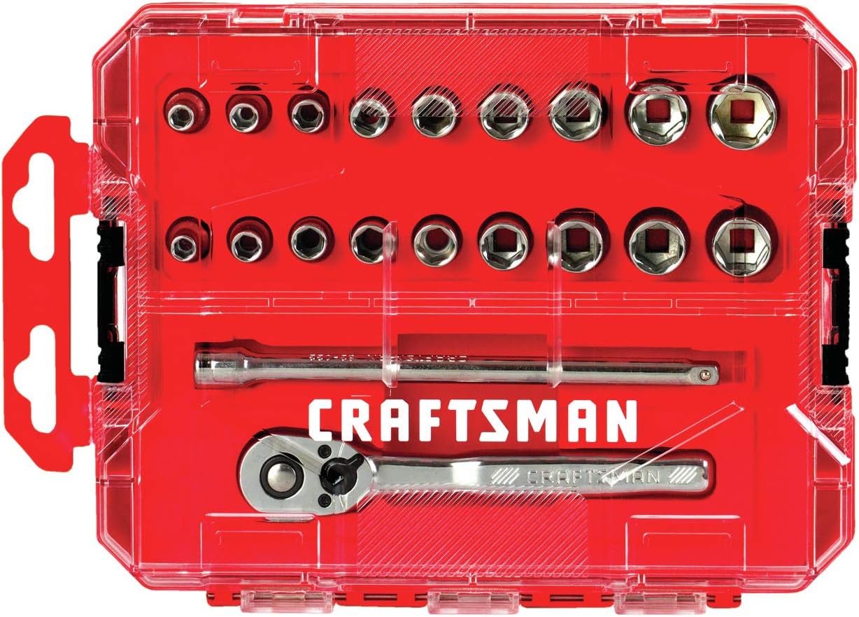 CRAFTSMAN Socket Set, 20-Piece with 1/4in Drive for Mechanics