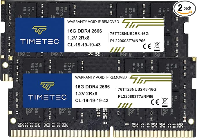 Timetec 32GB DDR4 2666MHz Laptop Memory Upgrade for Performance