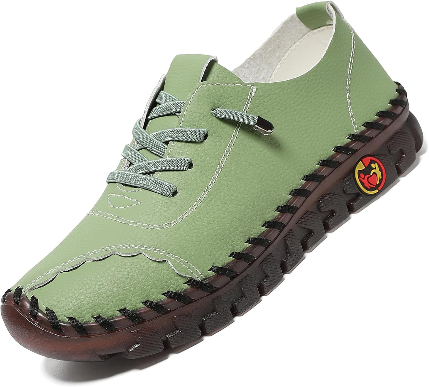 Women's Leather Soft Bottom Flat Slip-on Loafers for Comfort