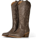 IUV Cowboy Boots For Women Mid Calf Snip Toe Boot (Style 44MB)