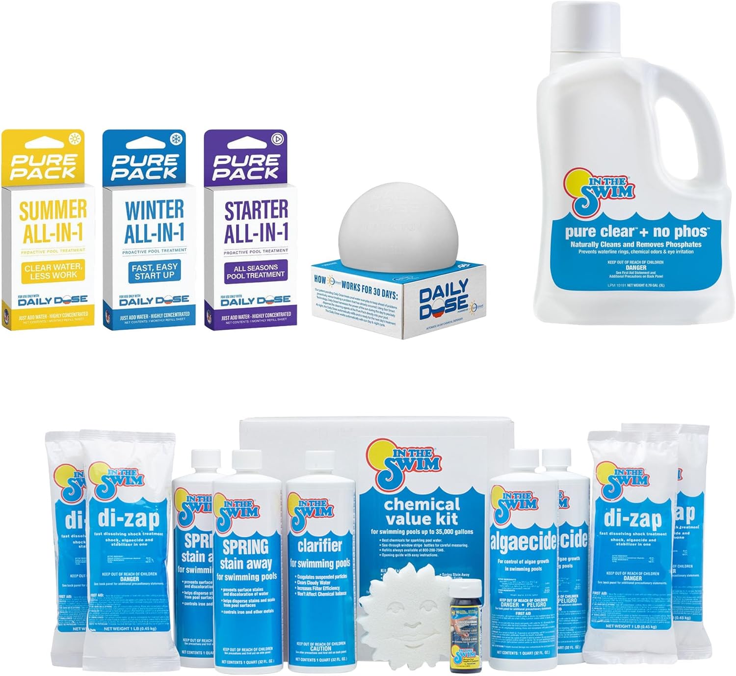 In The Swim Ultimate Chemical Value Kit for Easy Pool Care
