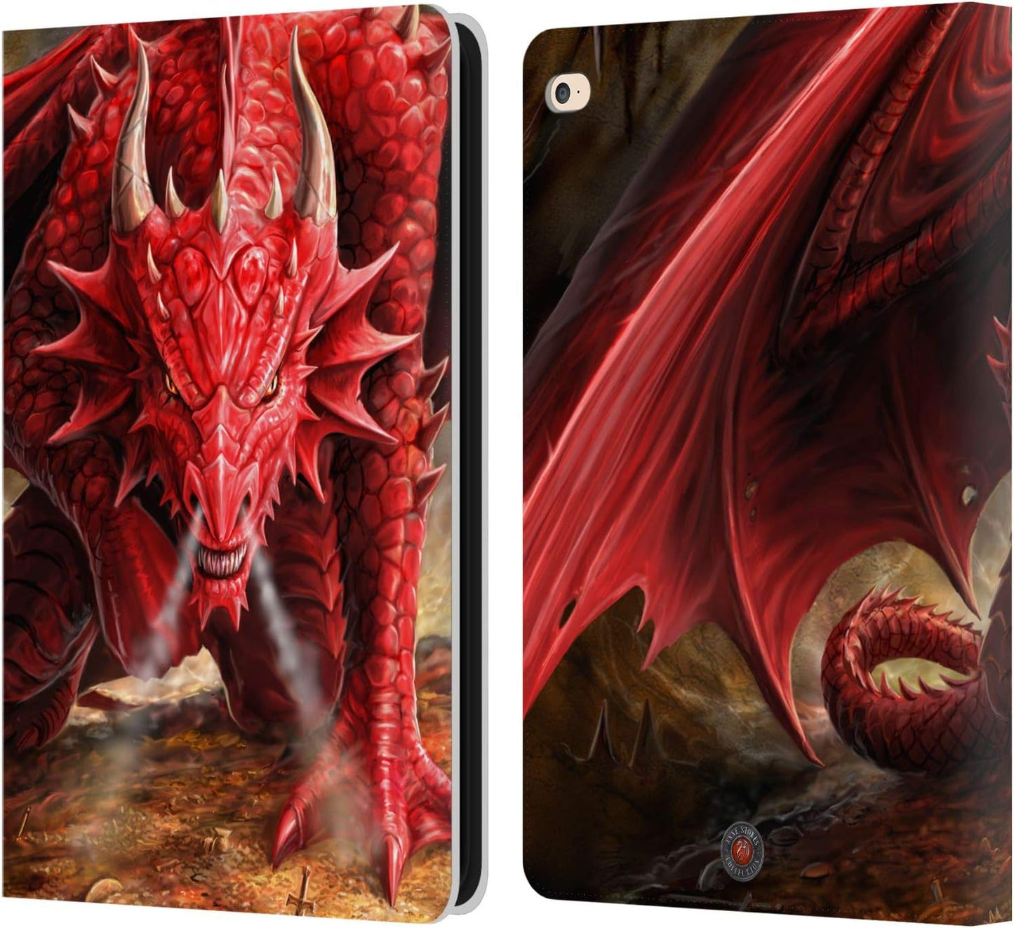 Anne Stokes Lair Dragons Leather Wallet Case for iPad Air 2