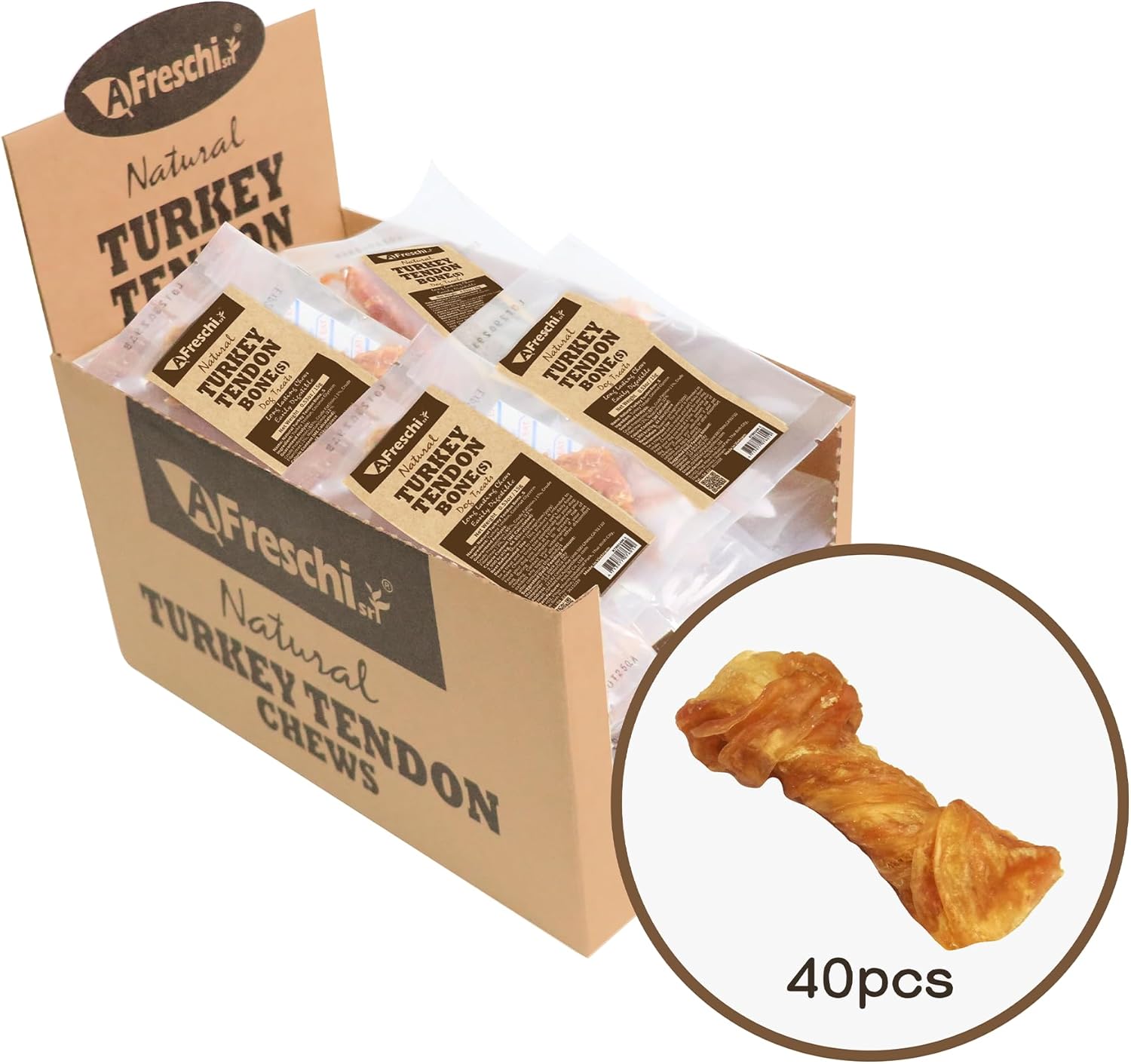 Natural Turkey Tendon Dog Treats for Healthy Chewing Experience