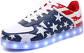 Adults Patriotic Flag Shoes for Men Women USA Fashion Sneakers