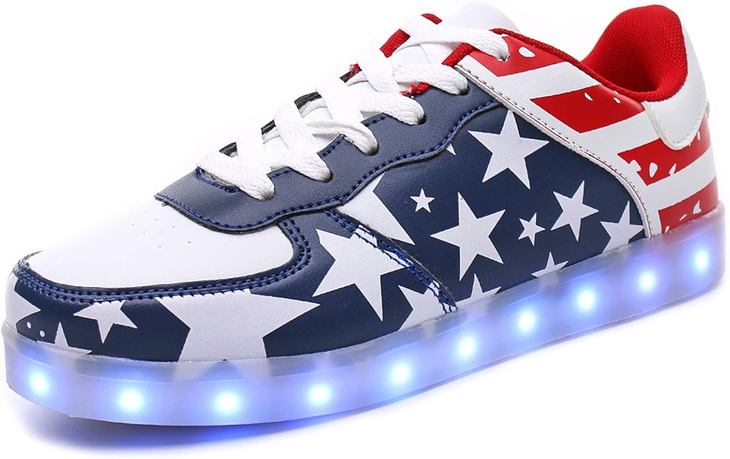 Adults Patriotic Flag Shoes for Men Women USA Fashion Sneakers