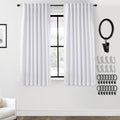 PANELSBURG White Curtains 54 in Length 2 Panels Set - Full Blackout