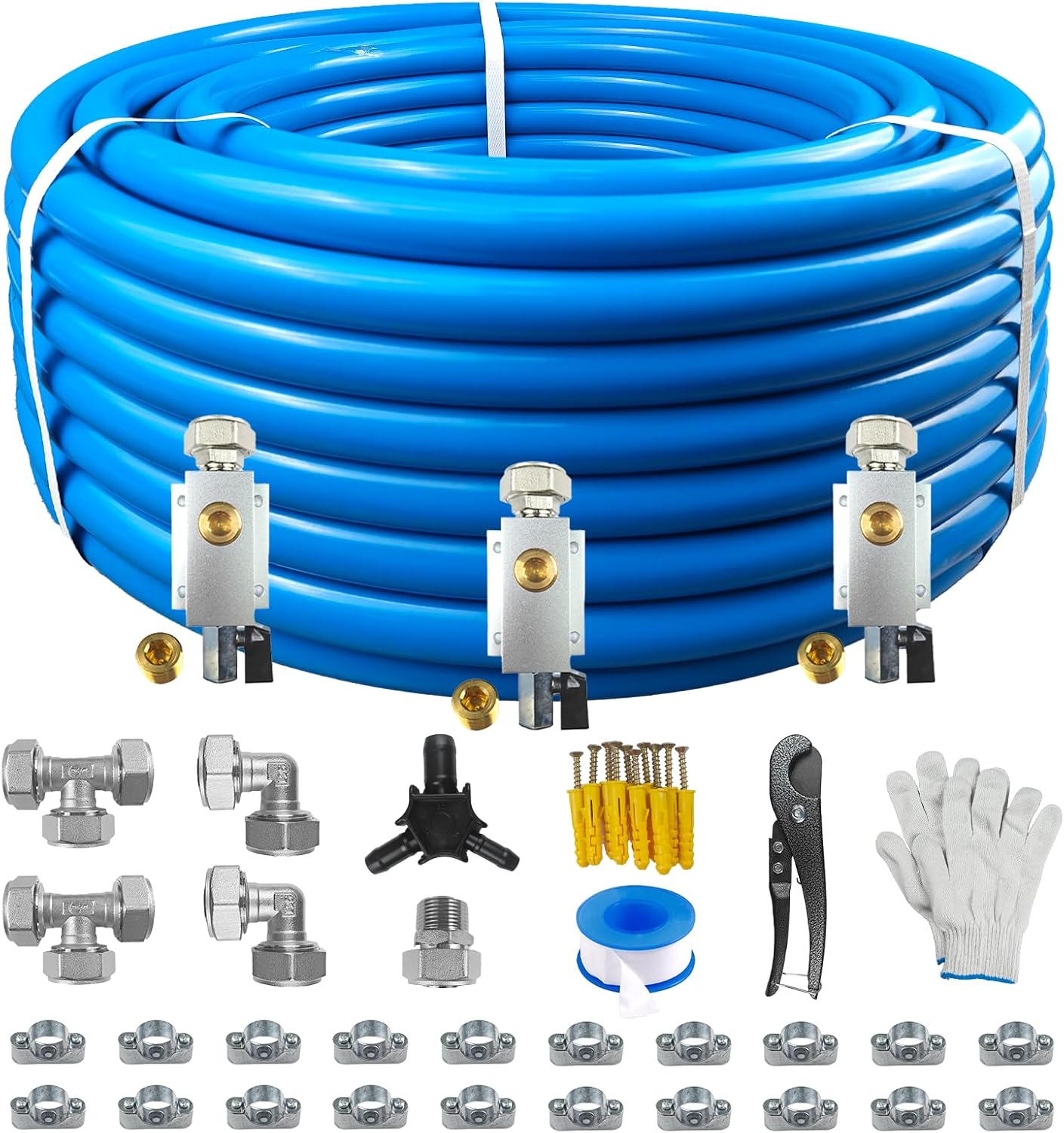 120ft Air Line Kit with Compressor Accessories & Tubing