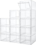 Attelite Upgrade 12pack Shoe Box Storage Containers - Clear Stackable