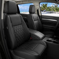 Black Faux Leather Seat Covers for Toyota Highlander 2014-2019