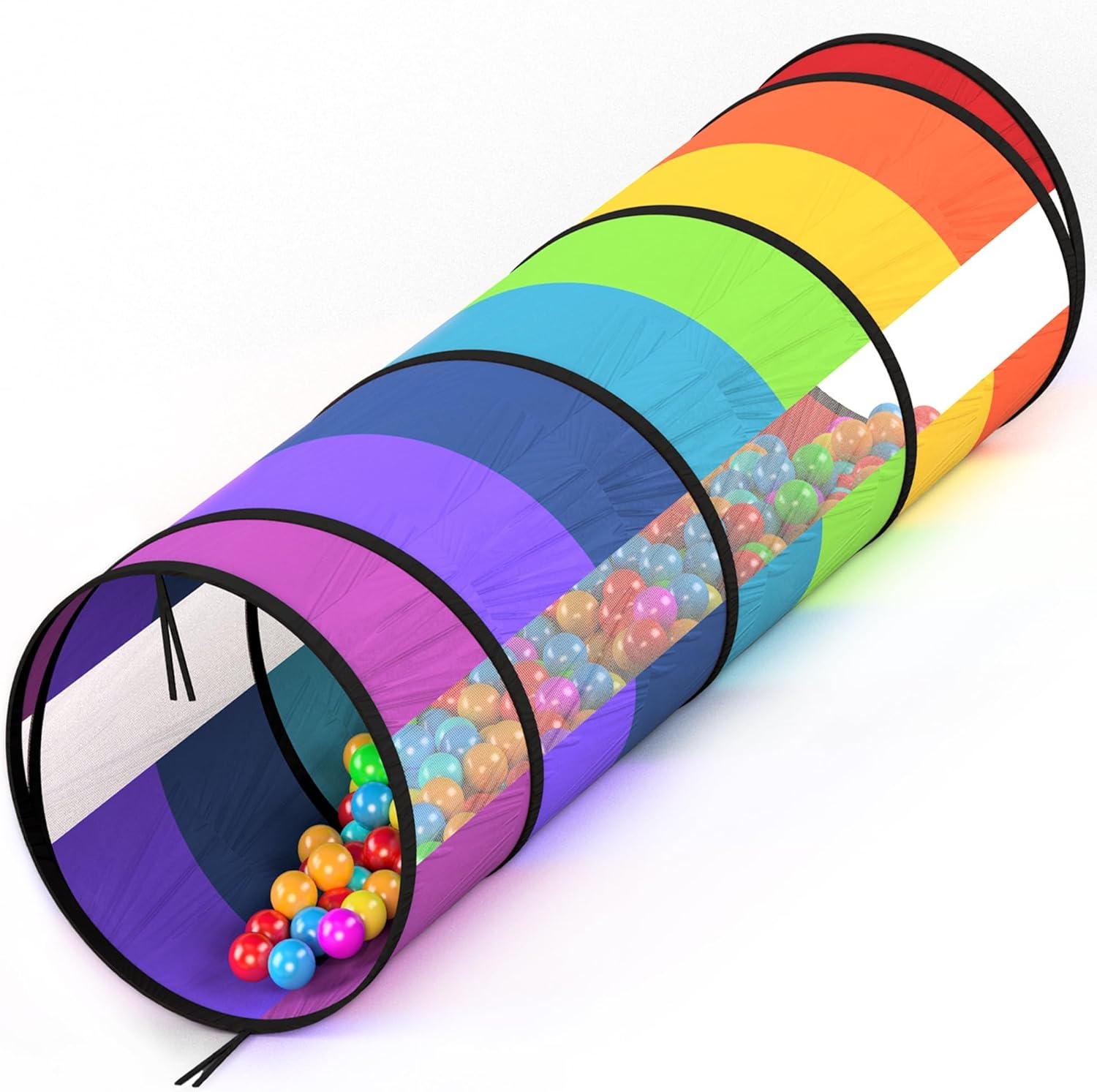 Colorful Rainbow Kids Crawl Tunnel by Playz