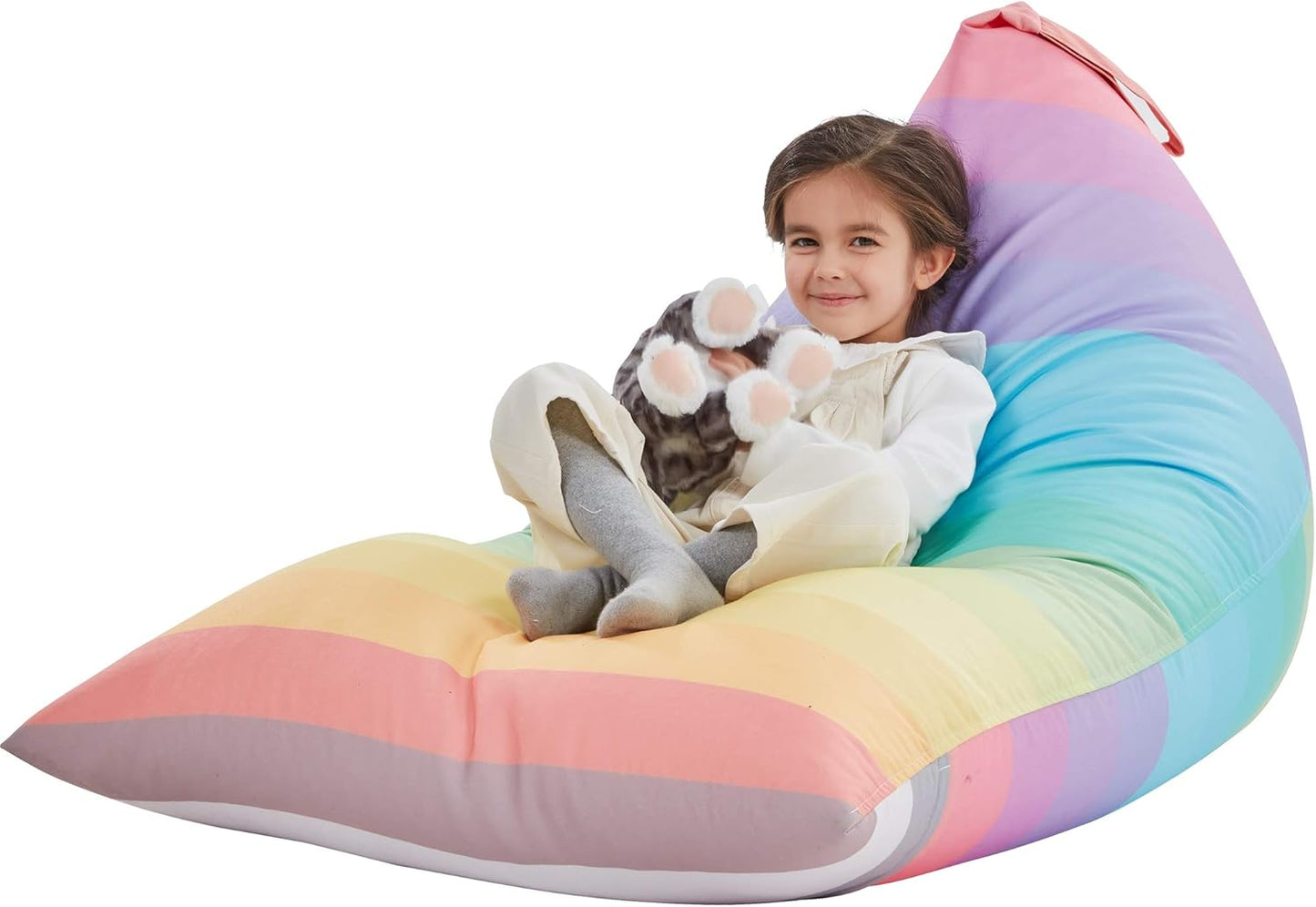 Washable Rainbow Bean Bag Cover - Organize Toys!