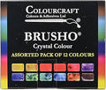 Brusho 12 Color Brusho Crystal Colour Set - Intense Water-Based