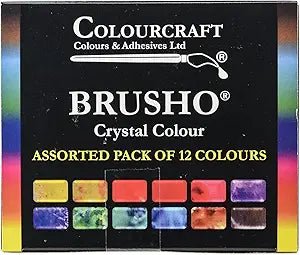 Brusho Crystal Colour Set: 12 Vibrant Colors for Artists