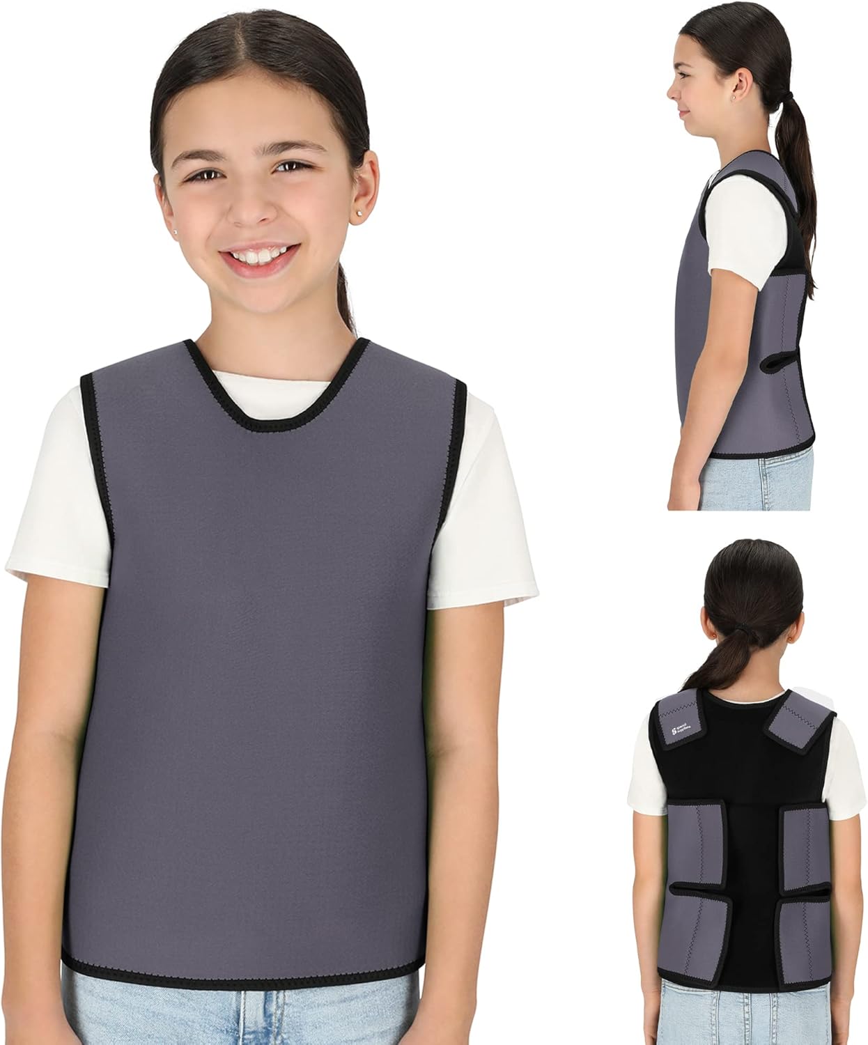 Sensory Compression Vest for Deep Pressure Comfort in Grey