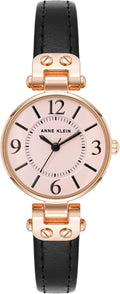 Anne Klein Women's Leather Strap Watch - Classic Pink Dial