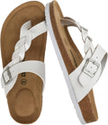 CUSHIONAIRE Libby Cork Footbed Sandal - Comfortable Wide Fit