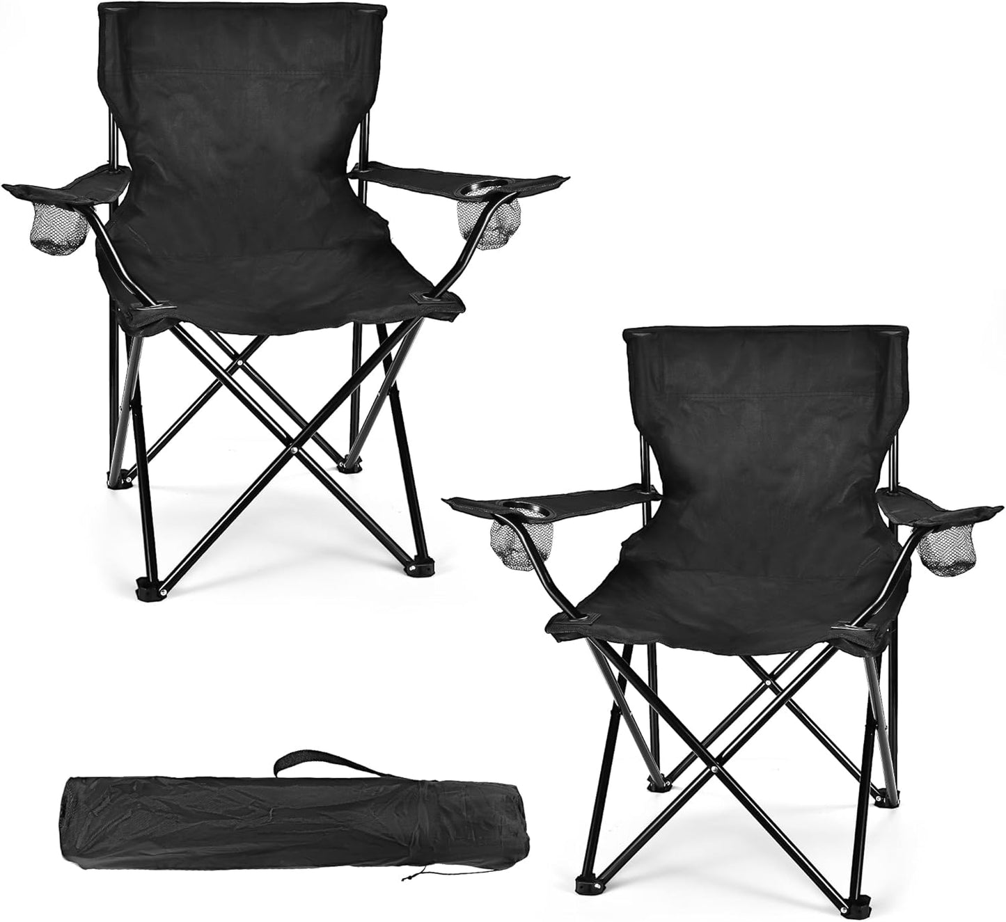 Compact Camping Chairs x2: Lightweight & Portable