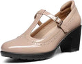 Women Classic Oxfords Heels T-Strap Dress Shoes - Timeless Workwear