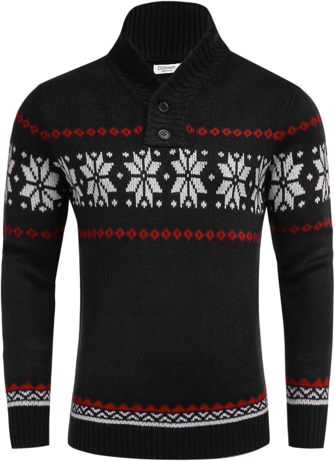 COOFANDY Men's Christmas Sweater for Festive Holiday Cheer