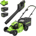 Greenworks 80V 21 Brushless Cordless Lawn Mower and Blower Combo
