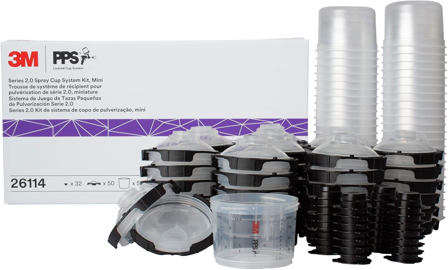 3M PPS 2.0 Spray Gun Cup Kit for Versatile Painting Needs