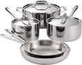 Tri-Ply Clad Stainless Steel 8-Piece Cookware Set - Induction Ready