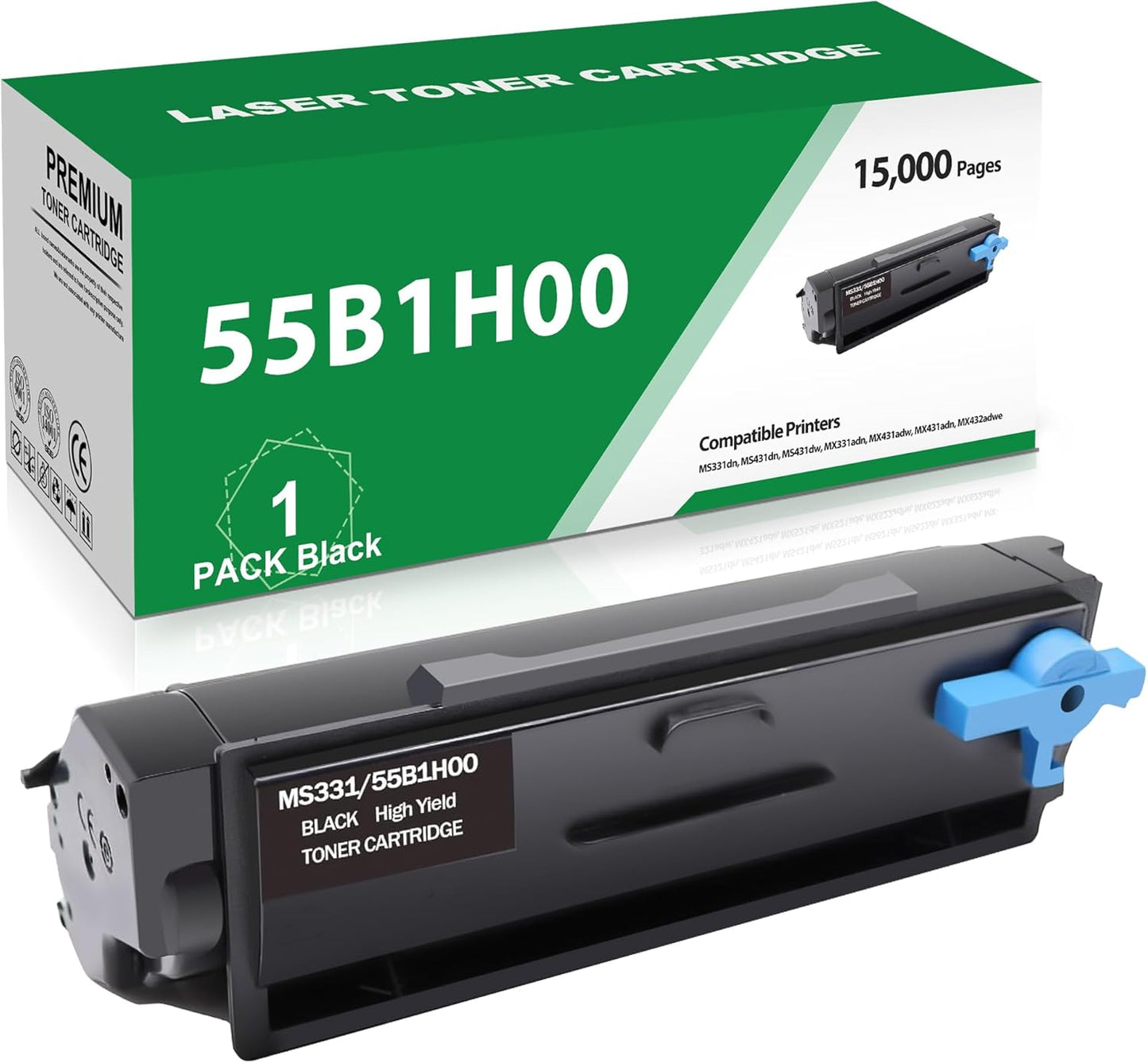 High Yield 55B1H00 Toner Cartridges for Lexmark Printers