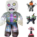 8ft Pixel Zombie 2025 Inflatable Halloween Decoration - Retro LED