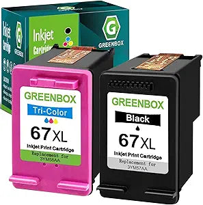 GREENBOX Remanufactured Ink Cartridge for HP 67 67XL Printers