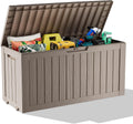 76 Gallon Outdoor Deck Box Storage - Lockable Waterproof Patio Chest