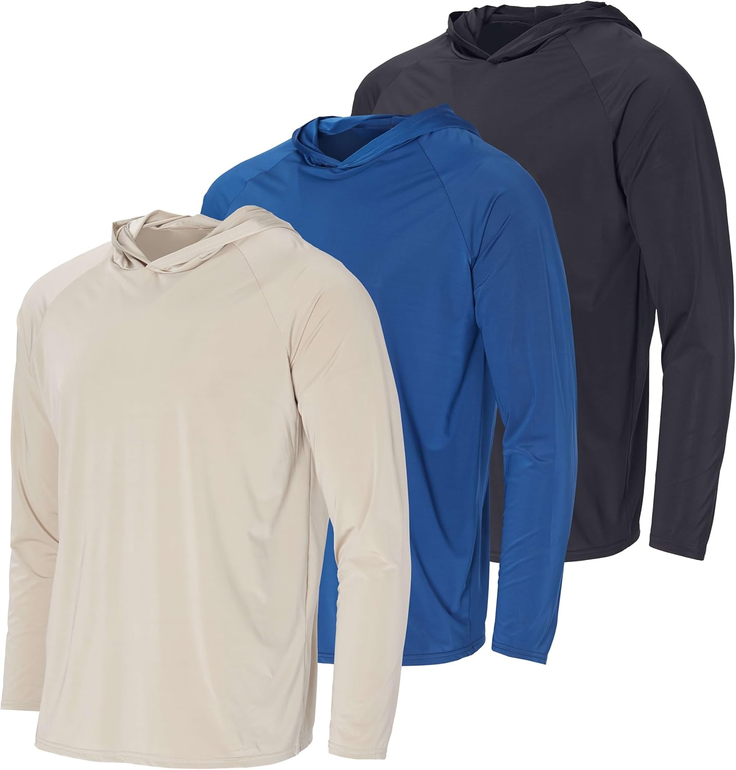 Men's UPF 50+ Sun Protection Lightweight Long Sleeve Hoodie